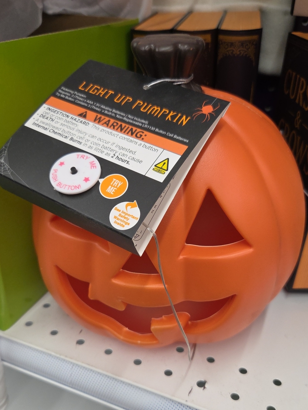 Light Up Pumpkin Jack-O'-Lantern - Orange